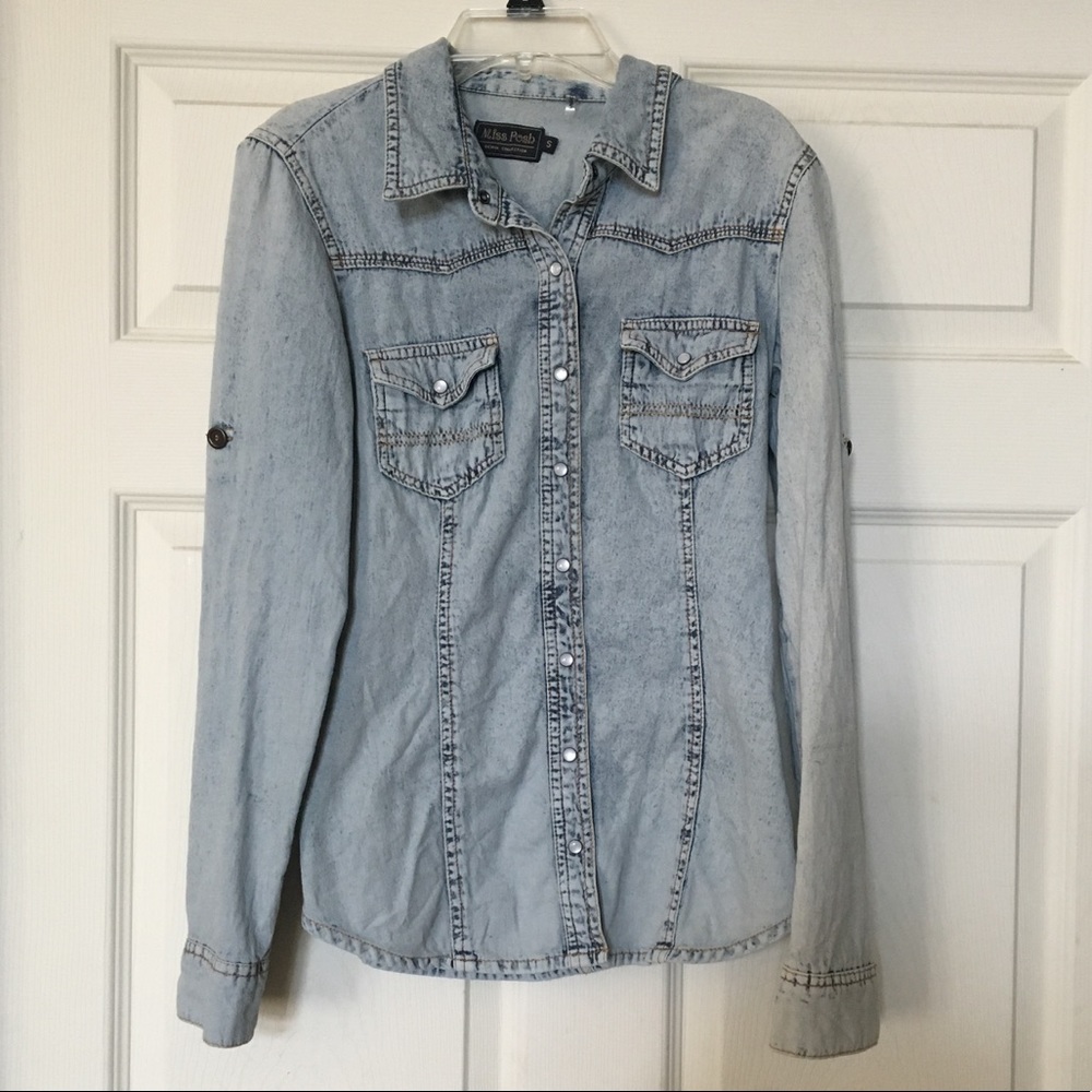 Button up denim shirt- Long Sleeve